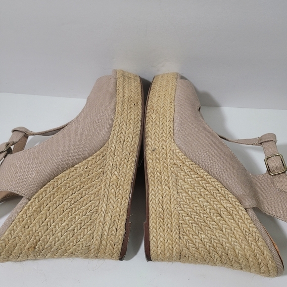 Steve Madden Kendraaa Oatmeal Wedge Espadrille Sandals Size 10 M - Picture 6 of 10